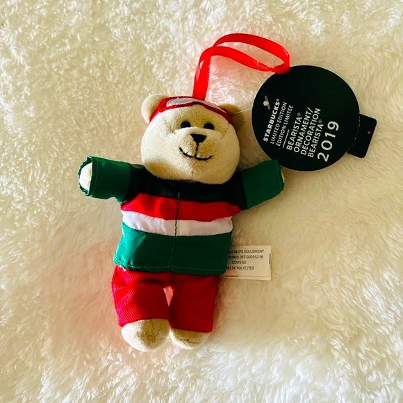 Starbucks 2019 Bearista Bears Christmas Holiday Plush Ornament Tree NEW - Picture 6 of 6